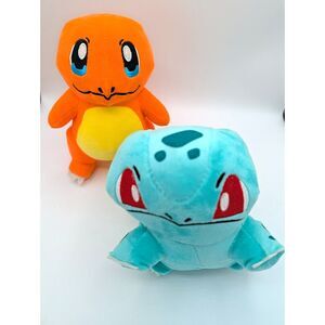 VTG 1997 Pokemon Plush Nintendo Charmander Bulbasaur 8" and 6.5"